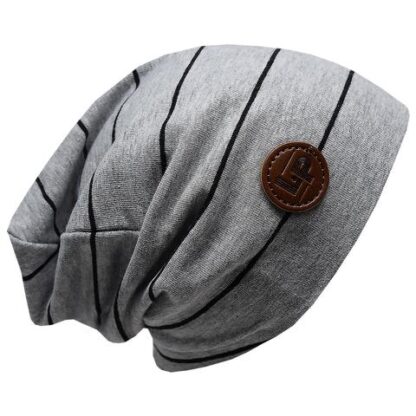 LP TUQUE DE COTON. ULTRA STYLÉE (BOSTON) grise a bande noir – Image 2