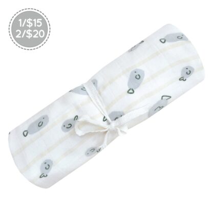 PERLIMPINPIN Couverture mousseline coton POISSON – Image 2