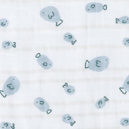 PERLIMPINPIN Couverture mousseline coton POISSON