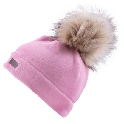 NANO AUTOMNE TUQUE EN POLAR ROSE (SANS CORDON) – Image 2