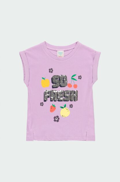 BOBOLI FILLE SUMMER FRUIT t-shirt lilas