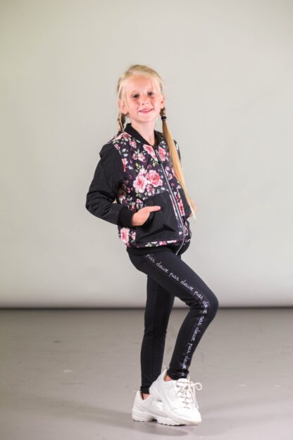 DEUX PAR DEUX Vintage romantique LEGGING SPORT NOIR – Image 2