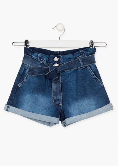 LOSAN GRANDE FILLE SHORT JEANS TAILLE HAUTE