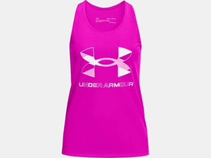 UNDER ARMOUR SOLDE FILLE camisole UA Tech™ Big Logo Graphic rose