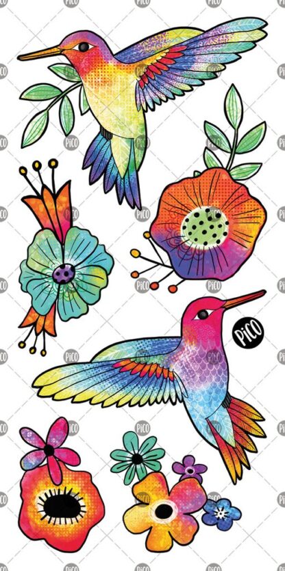 PICO TATOUAGE Les colibris colorés – Image 2