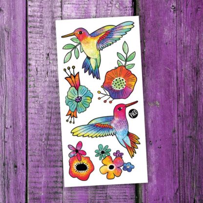 PICO TATOUAGE Les colibris colorés