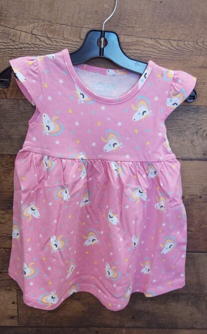 LOSAN PETITE FILLE LICORNE ROBE SOLEIL ROSE – Image 2