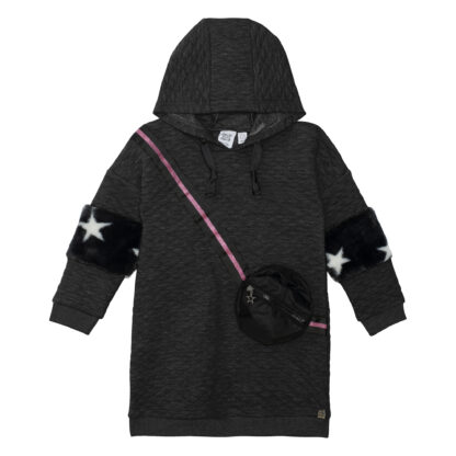 DEUX PAR DEUX FILLE. LICORNE ROBE NOIR AVEC SACOCHE