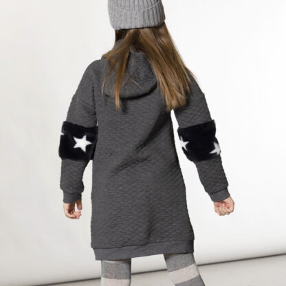 DEUX PAR DEUX FILLE. LICORNE ROBE NOIR AVEC SACOCHE – Image 3