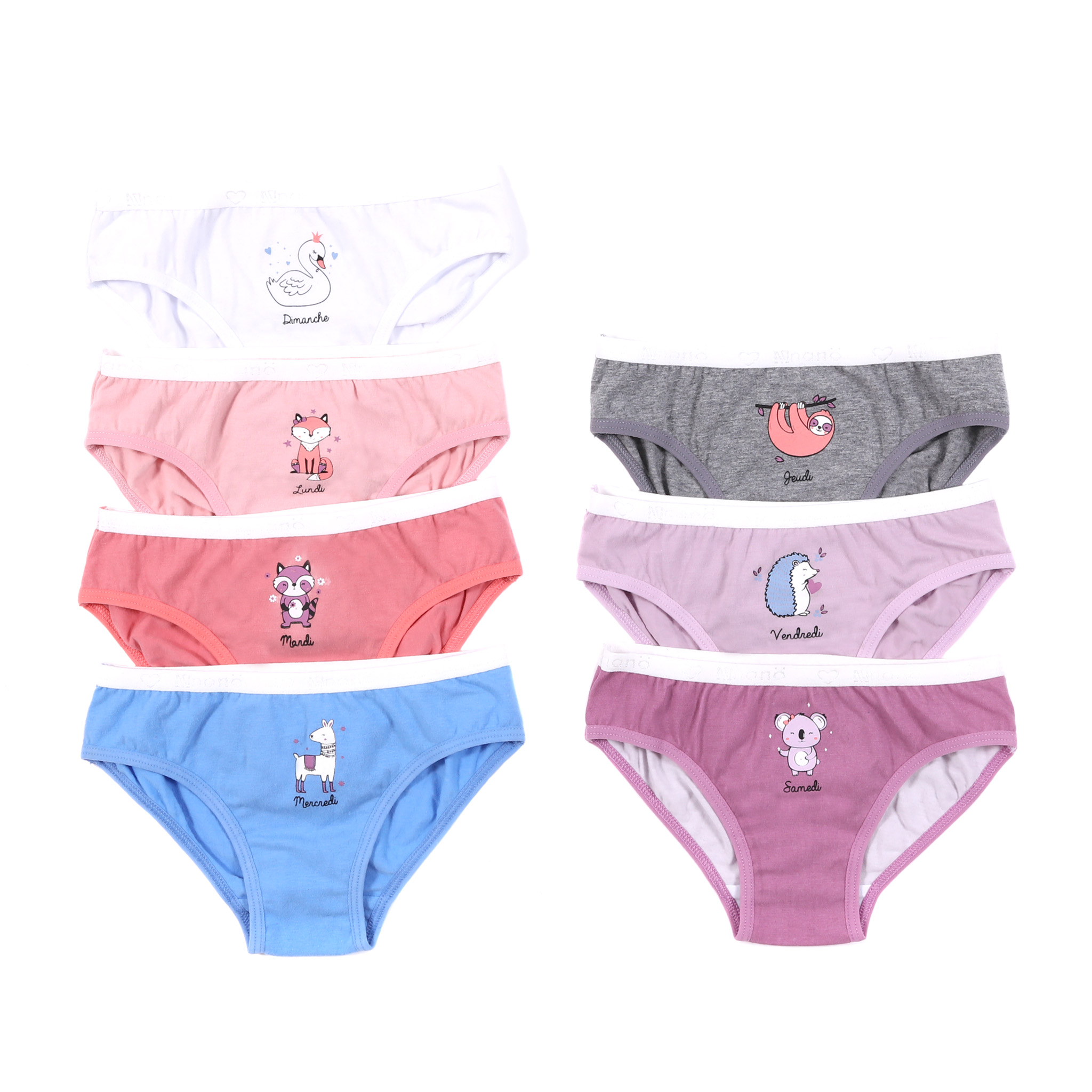 Culottes paquet de 7 Nanö pour fille 2 à 12 ans – Mode Jeunesse et Cie