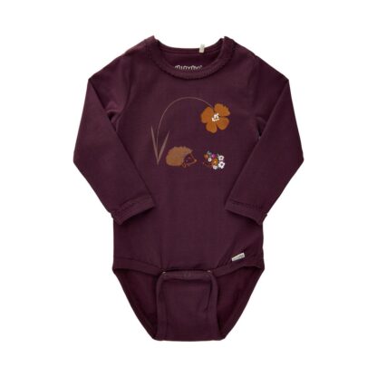 MINYMO BÉBÉ FILLE HESISSON ENSEMBLE 2 PIÈCES BOURGOGNE ET BRUN DORÉ – Image 3