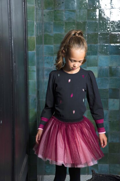 B-NOSY FILLE. JUPE BOURGOGNE- ROSE – Image 3
