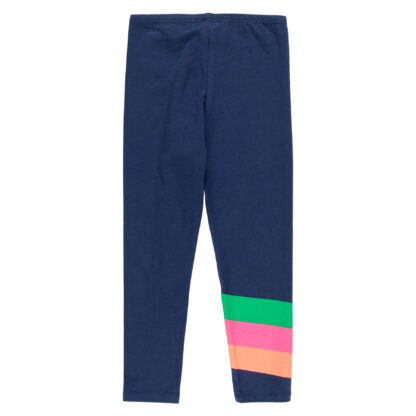 BOBOLI FILLE. MOUNTAIN COLORS LEGGING MARINE BANDE COLORÉ – Image 2