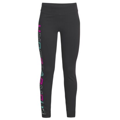 UNDER ARMOUR SOLDE FILLE LEGGING NOIR AVEC ÉCRITURE SUR LE CÔTÉ – Image 2