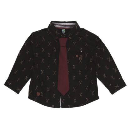 -NANO NOEL BÉBÉ GARÇON. CHEMISE NOIR