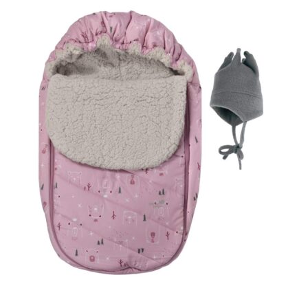 PERLIMPINPIN Housse Couvre-siège de voiture Hiver - Ours rose