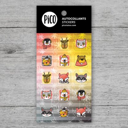 PICO AUTOCOLLANTS Les animaux hivernaux