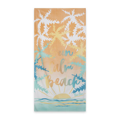 TUCTUC PRINTEMPS FILLE PALMIER SERVIETTE DE PLAGE