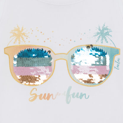 TUCTUC PRINTEMPS FILLE PALMIER T-SHIRT BLANC – Image 4