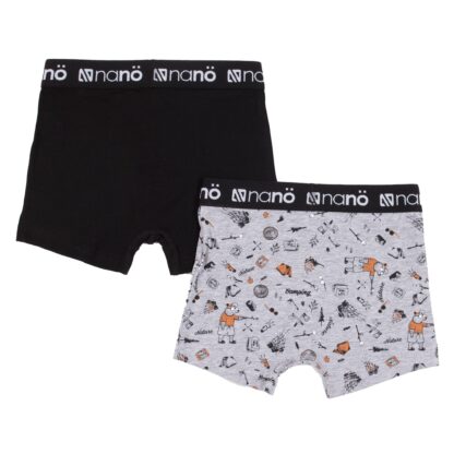 NANO SOUS-VÊTEMENTS BOXER, PAQUET DE 2 GRIS ET CHARCOAL – Image 2