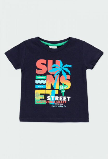 BOBOLI PRINTEMPS GARÇON. VENTURA FESTIVAL T-SHIRT MARINE