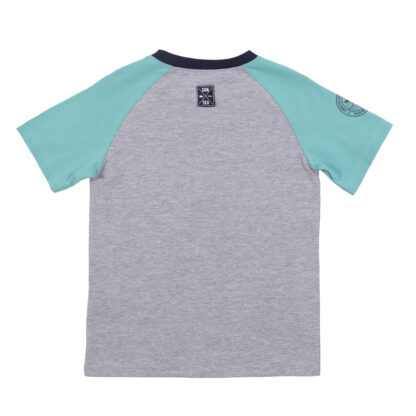NANO PRINTEMPS SOUS L OCÉAN T-SHIRT GRIS PÂLE CHINÉ – Image 2