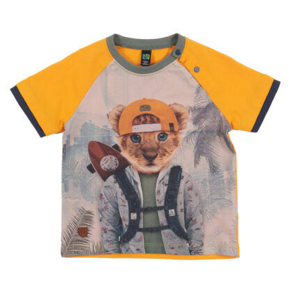 NANO BÉBÉ GARÇON PRINTEMPS BIENVENUE DANS LA JUNGLE T-SHIRT JAUNE