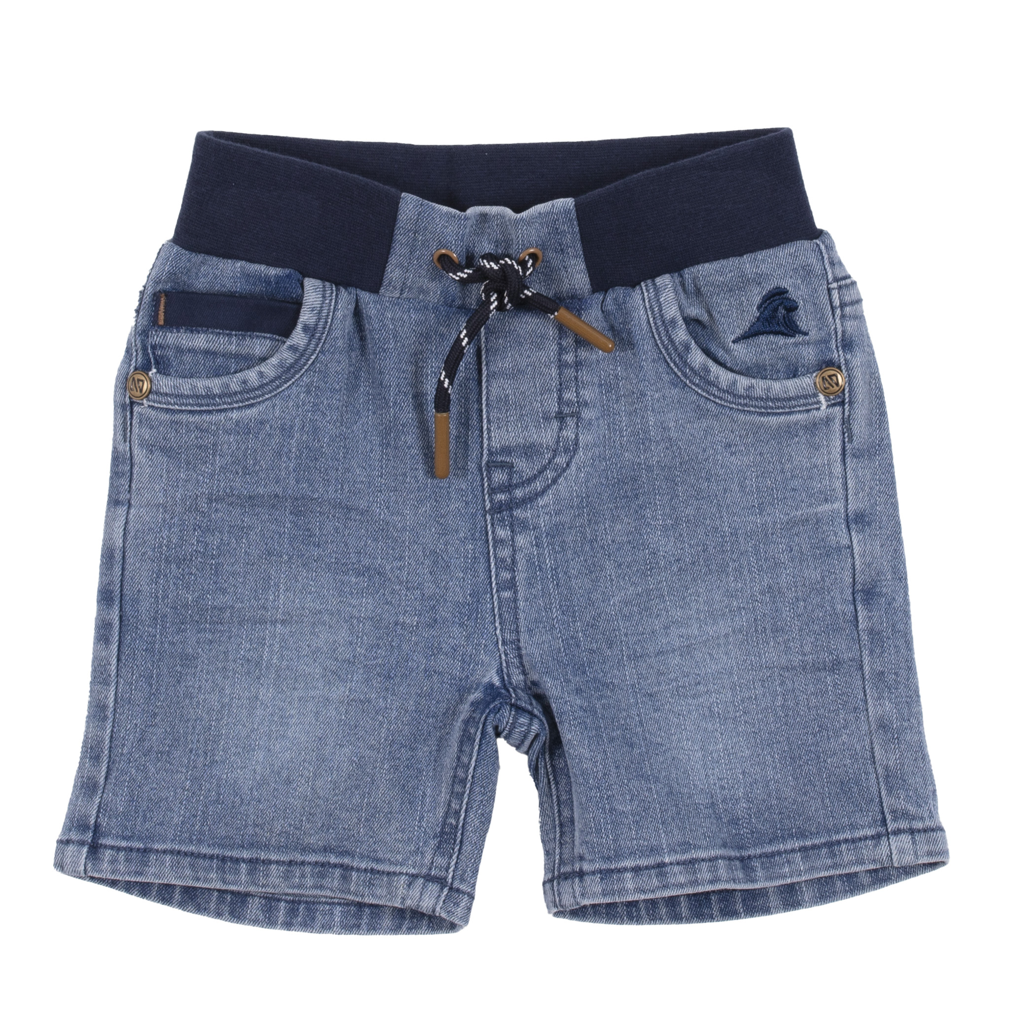 NANO BEBE GARCON PRINTEMPS BIENVENUE DANS LA JUNGLE SHORT JEANS MOU BLEU PALE Boutique Madijade