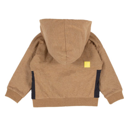 NANO BÉBÉ GARÇON PRINTEMPS PARTONS EN VOYAGE VESTE À CAPUCHON RÉVERSIBLE TAUPE – Image 4