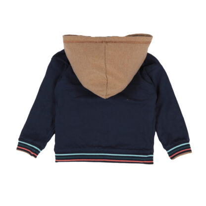 NANO BÉBÉ GARÇON PRINTEMPS PARTONS EN VOYAGE VESTE À CAPUCHON RÉVERSIBLE TAUPE – Image 6