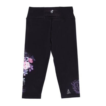 -NANO PRINTEMPS DÉTENTE FILLETTE. LEGGING NOIR 3/4 – Image 2