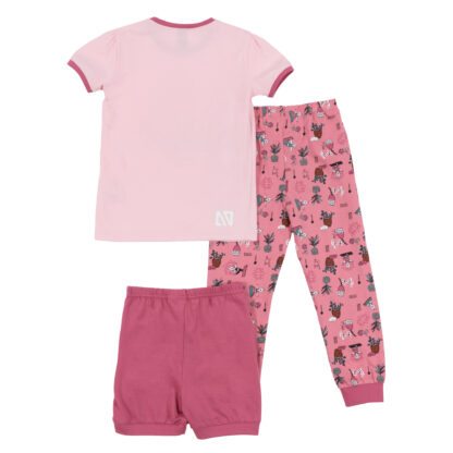 NANO PRINTEMPS PYJAMA 3 PIÈCES ROSE LAMA – Image 2