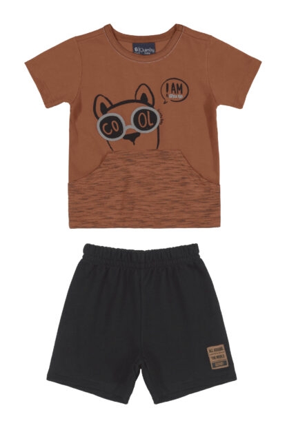 QUIMBY PRINTEMPS/ÉTÉ 22 GARÇON ENSEMBLE T-SHIRT ET SHORT – Image 2