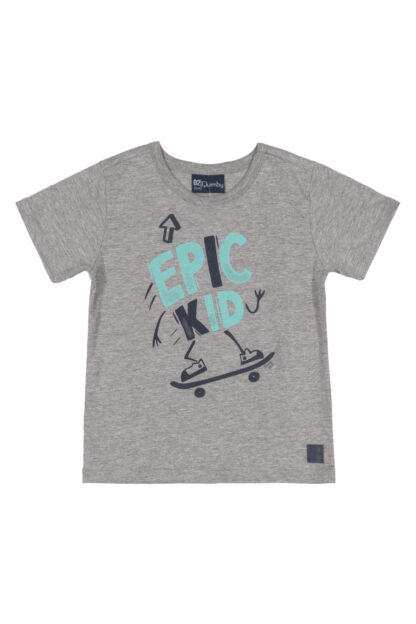 QUIMBY PRINTEMPS/ÉTÉ 22 GARÇON ENSEMBLE T-SHIRT ET SHORT (GRIS/MARINE) – Image 4