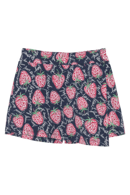 QUIMBY PRINTEMPS/ÉTÉ FILLE FRAISE ENSEMBLE 2 PIÈCES (T-SHIRT/JUPE SHORT) – Image 3