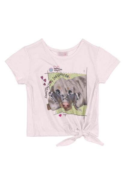QUIMBY PRINTEMPS/ÉTÉ 22 FILLE CHIEN ENSEMBLE 2 PIÈCES (T-SHIRT ET JUPE SHORT) VERT – Image 4