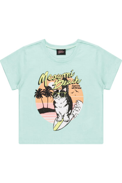 GLOSS PRINTEMPS/ÉTÉ 22 FILLETTE ENSEMBLE 2 PIÈCES T-SHIRT/JUPE SHORT (VERT PÂLE, GRIS) – Image 5