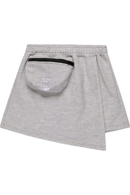 GLOSS PRINTEMPS/ÉTÉ 22 FILLETTE ENSEMBLE 2 PIÈCES T-SHIRT/JUPE SHORT (VERT PÂLE, GRIS) – Image 3