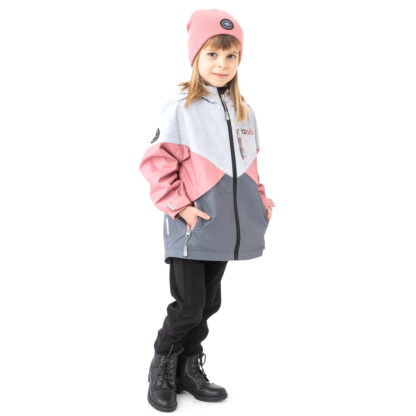 -NANO PRINTEMPS EXTÉRIEUR MANTEAU AGATE GRIS ET ROSE (EN STOCK) – Image 3