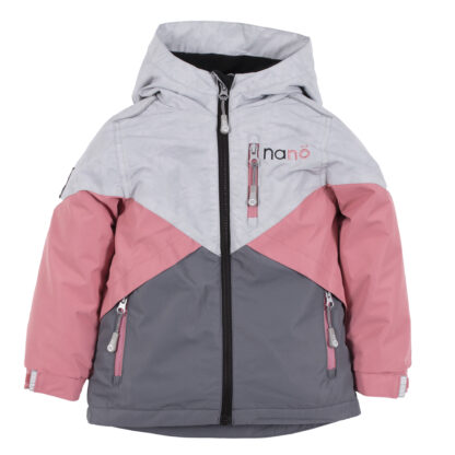 -NANO PRINTEMPS EXTÉRIEUR MANTEAU AGATE GRIS ET ROSE (EN STOCK)