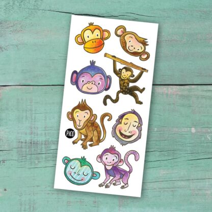 PICO TATOUAGE Les singes amusants