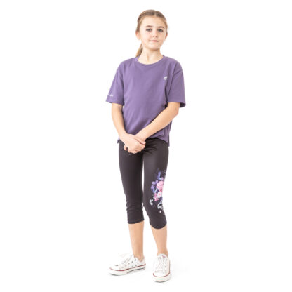 -NANO PRINTEMPS DÉTENTE FILLETTE. LEGGING NOIR 3/4 – Image 3