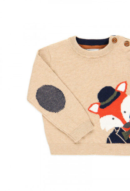 BOBOLI BÉBÉ ET PETIT GARÇON RENARD CHANDAIL DE TRICOT – Image 2