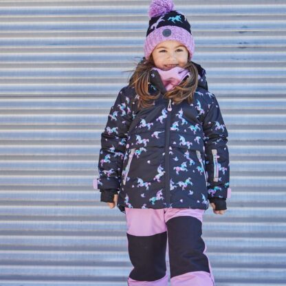 -DEUX PAR DEUX HABIT DE NEIGE LICORNE NOIR ET MAUVE (EN STOCK) – Image 6
