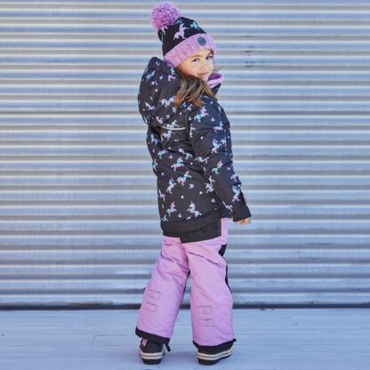 -DEUX PAR DEUX HABIT DE NEIGE LICORNE NOIR ET MAUVE (EN STOCK) – Image 4