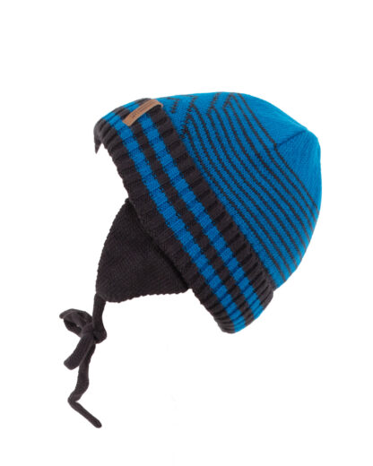 PELUCHE & TARTINE TUQUE TRICOT AVEC CORDON JUSQU’À 2/5Y SCOTT BLEU
