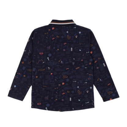 NANO AUTOMNE GARÇON SCIENCE ON JOUE CHEMISE EN JERSEY MARINE IMPRIMÉE – Image 2