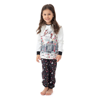 NANO NOEL PYJAMA BLANC ET NOIR LICORNE – Image 3