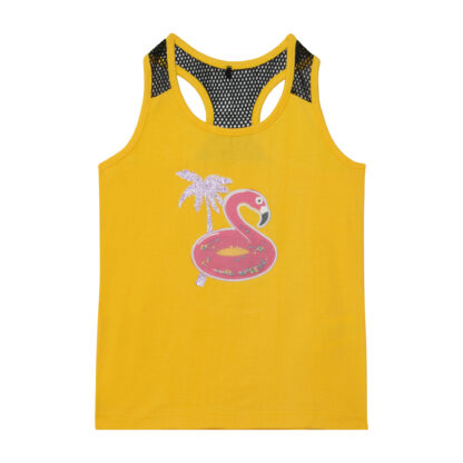 DEUX PAR DEUX PRINTEMPS 2023 FILLE LA VIE COMME UN CORNET DE GLACE CAMISOLE JAUNE (EN STOCK)