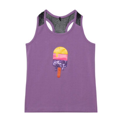 DEUX PAR DEUX PRINTEMPS 2023 FILLE LA VIE COMME UN CORNET DE GLACE CAMISOLE MAUVE (EN STOCK)